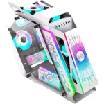 Gabinete Gamer Aitek RGB Mid-Tower ATX Lateral De Vidro - Branco