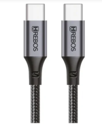 Cabo Carregador Usb C x Usb C Type C x Type C 1.20 metros 3.1A HERBOS CB308C