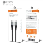 Cabo Carregador Usb C x Usb C Type C x Type C 1.20 metros 3.1A HERBOS CB308C - Imagem 2