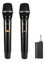 MICROFONE S/ FIO VHF DINÂMICO RECARREGÁVEL