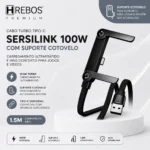 Cabo cel. tipo-c 100w 1.5m - Imagem 3