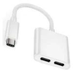 Adaptador Type C para Type C + Type C  para carregamento