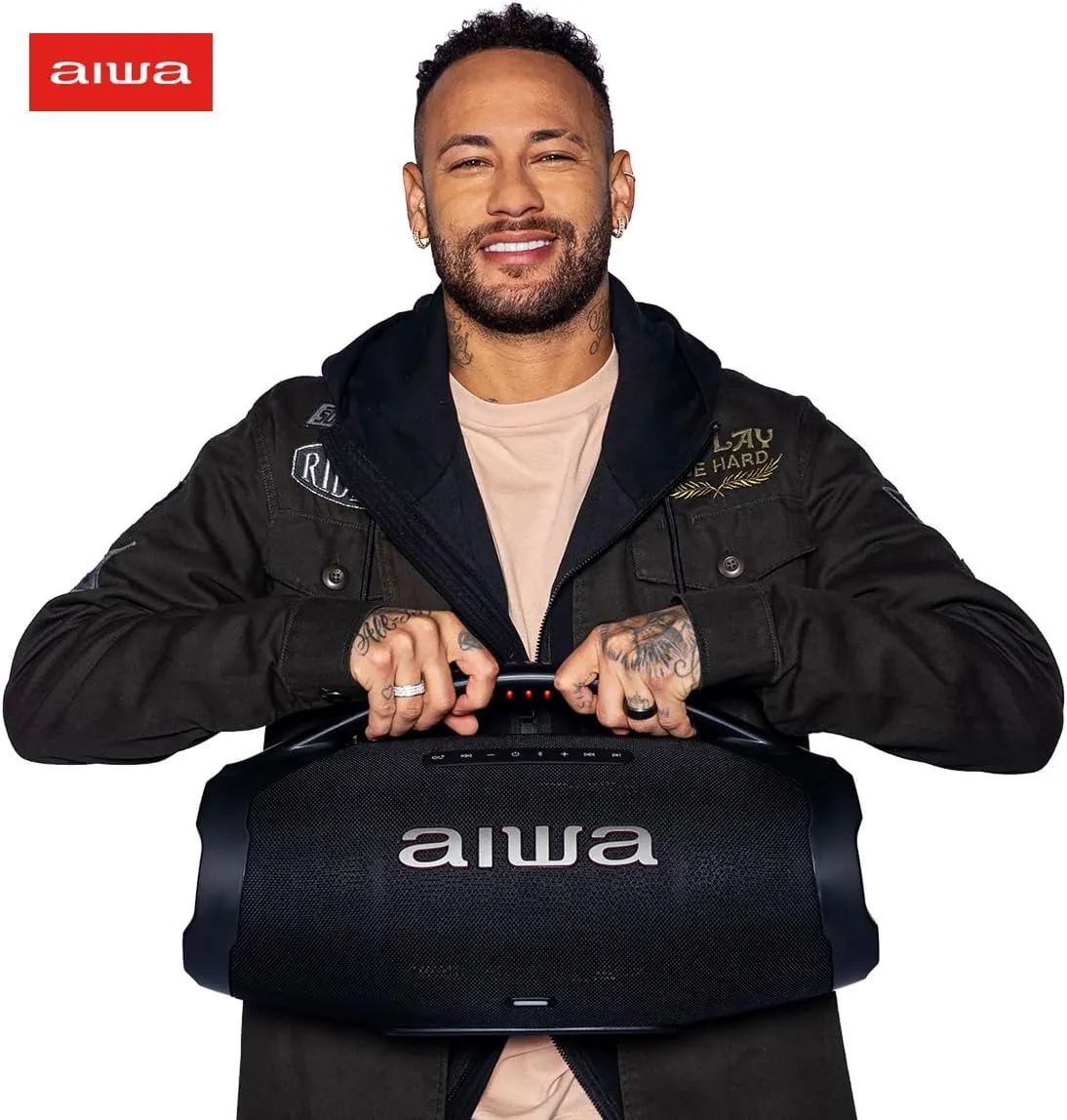 Caixa de Som Aiwa Boombox Plus AWS-BBS-01-B Bluetooth Amplificada 200W - Imagem 2