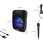 Caixa de som alto falante com microfone em fio - Imagem 2