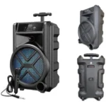 Caixa de som Bluetooth 8" com Microfone e rodinhas