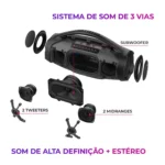 Caixa de Som Boombox Plus 200W AIWA BBS-01-LBL BT - Imagem 3