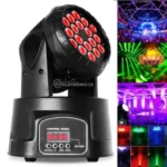 Canhão Moving Jogo De Luzes Com Strobo 18 LEDs RGB 80W - Imagem 2