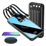 Carregador Portátil Power Bank 10.000Mah 4 Cabos + indução