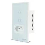 Interruptor Inteligente 2 Botões Touch e 1 tomada Compatível Com Alexa/Google Home - Imagem 2