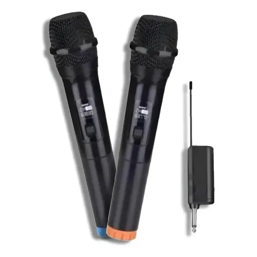 KIT 2 MICROFONES S/FIO 50M RECAR XCMIC19 - Imagem 2