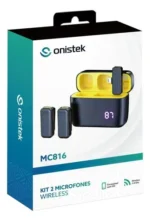 Microfone De Lapela Duplo Sem Fio C/ Case Para Lightning IOS
