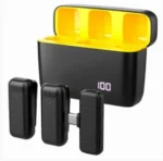 Microfone De Lapela Duplo Sem Fio C/ Case Para Lightning IOS - Imagem 2