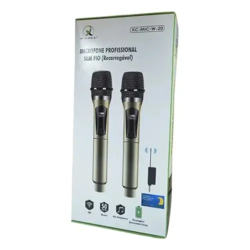 Microfone Profissional Sem Fio X-Cell 50M - Imagem 2
