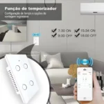 Interruptor Inteligente 4 Botões Touch Compatível Com Alexa/Google Home - Imagem 4