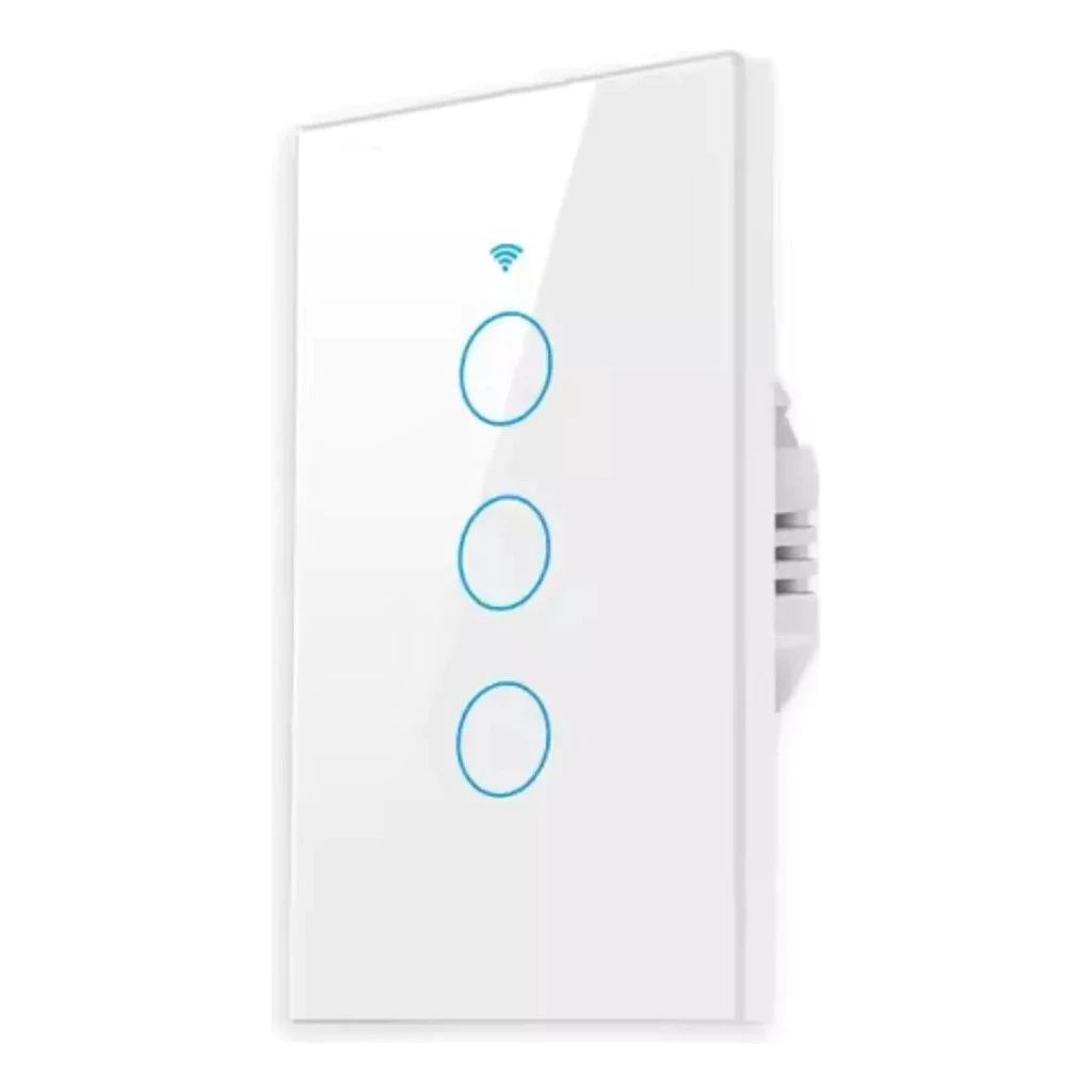 sg-11134201-7rfhc-m9rqve83hdc047 Interruptor Inteligente 3 Botões Touch Compatível Com Alexa/Google Home - Imagem 1